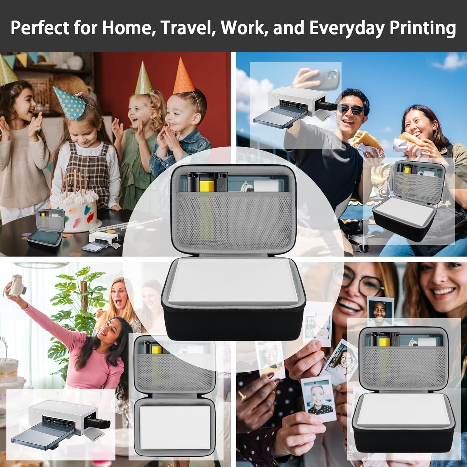 EVA Hard Case for Liene M100/M200 4×6” Photo Printer – Waterproof & Shockproof