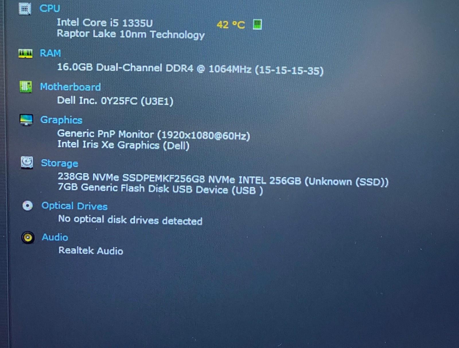 Dell Latitude 3440 13th Gen Intel Core i5-1335U 1.30GHz 16GB RAM 256GB SSD