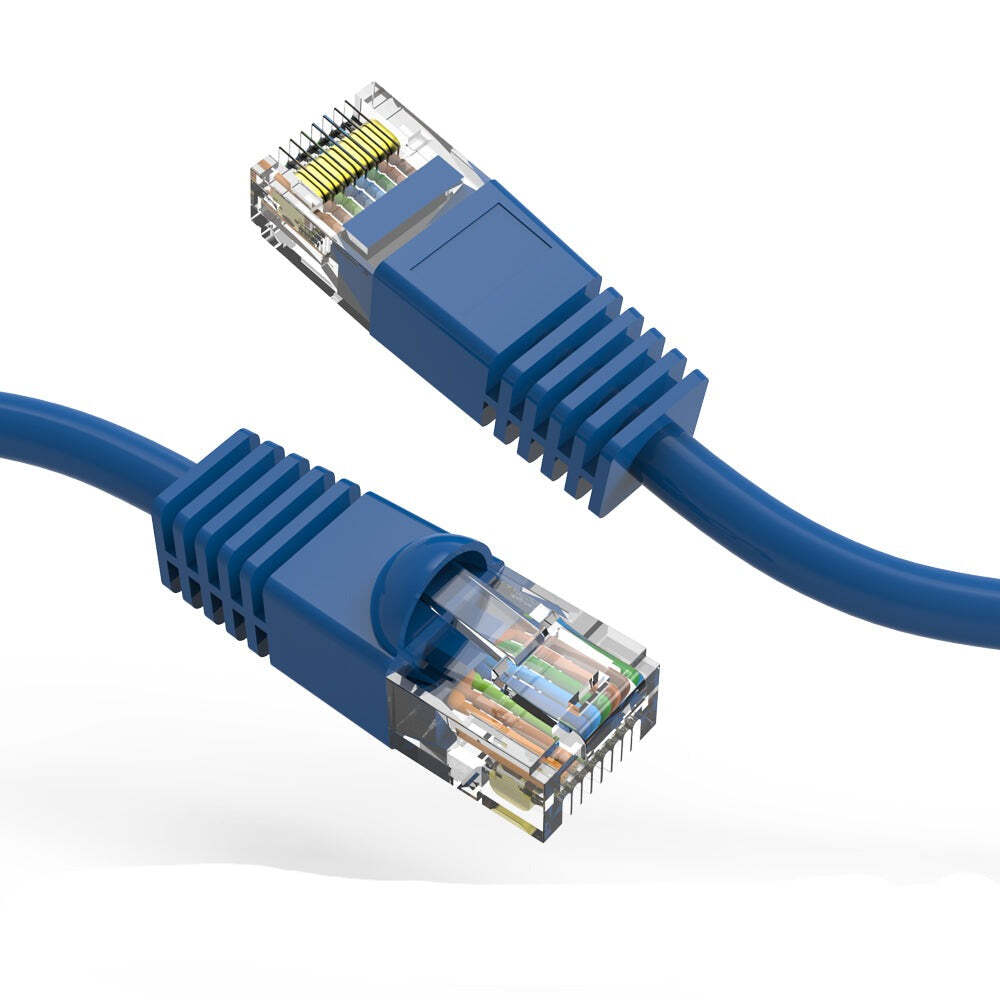 8Ft CAT6 UTP Ethernet Network Booted Cable Blue