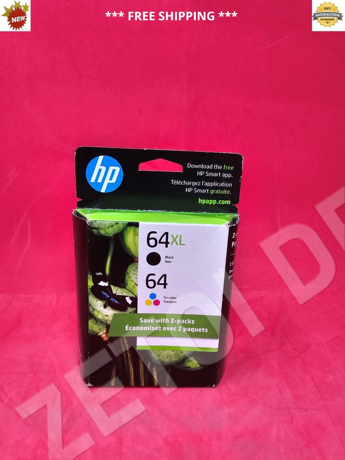 **BRAND NEW**HP 64XL Black/64 Tri-Color High-Yield Ink Cartridges – EXP APR 2027
