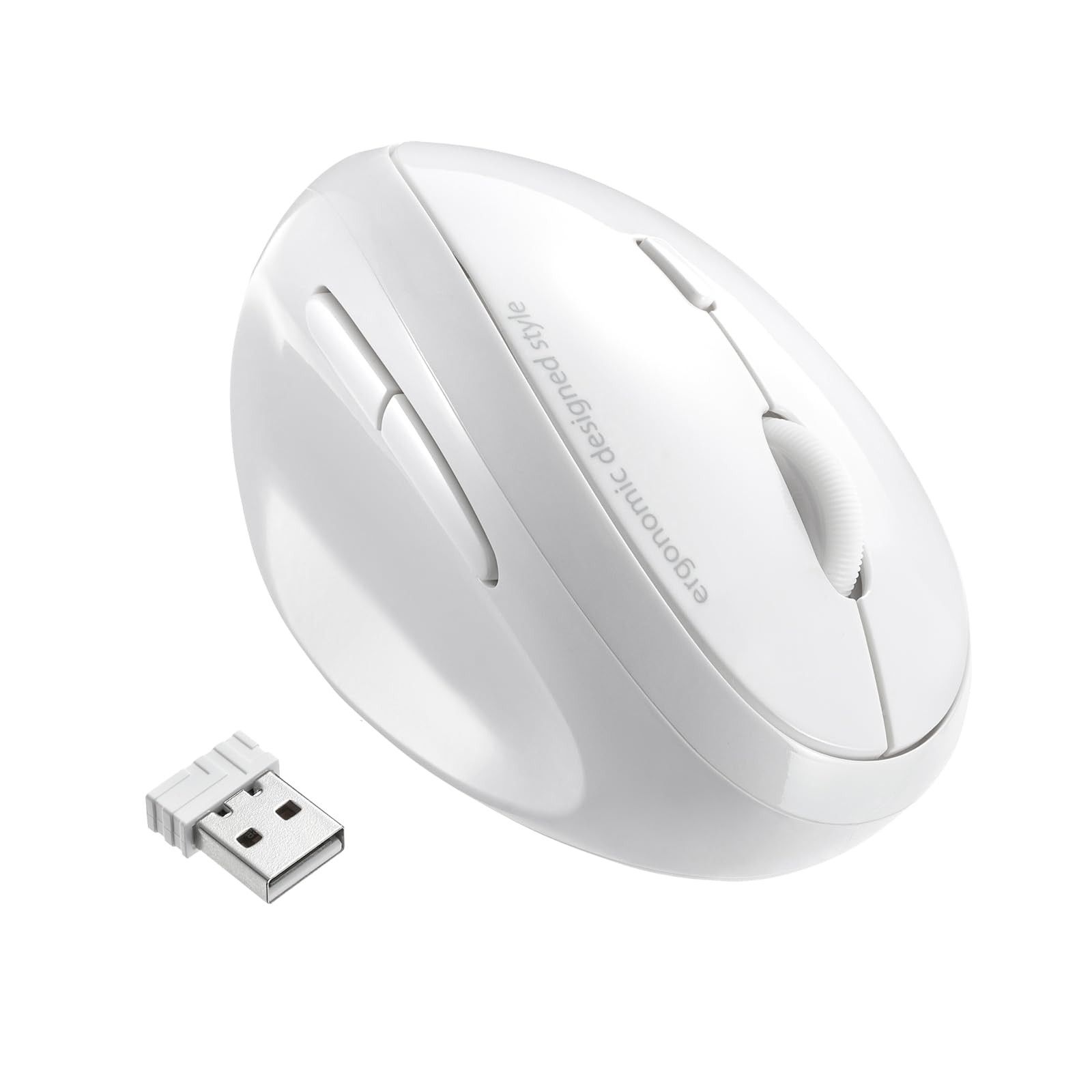 2.4G Wireless Left Handed Mouse Ergonomic Vertical 5 Buttons 800/1200/1600 DPI