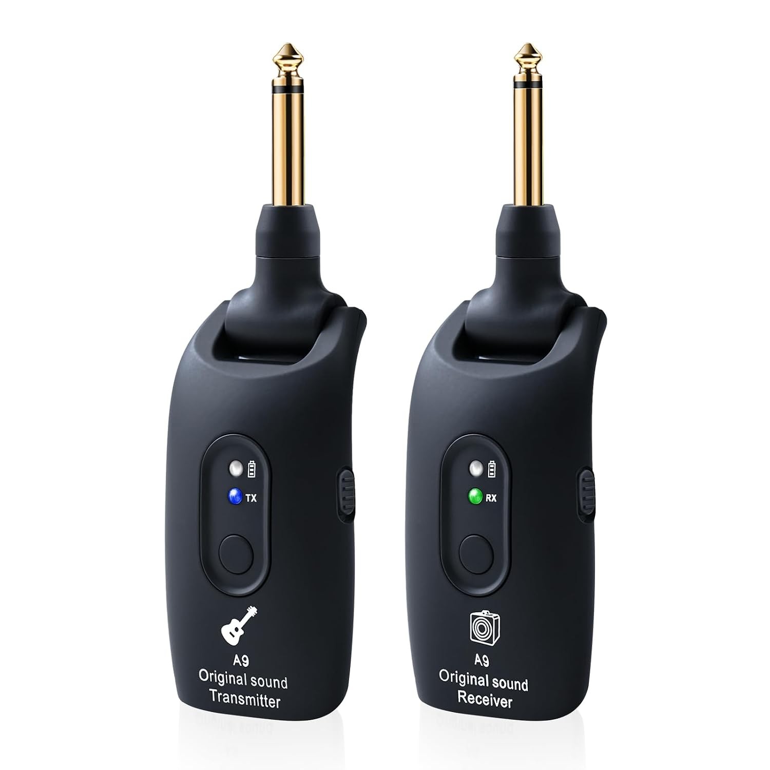 A9 Wireless Guitar System – 2.4GHz Guitar Accessories Transmitter Receiver, 100F