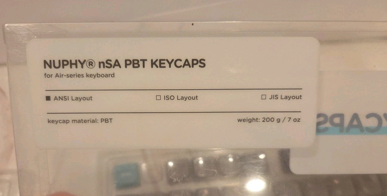 Nuphy nSA PBT Keycaps Set for Air96 Keyboard ANSI Layout 104 Keys Open Box