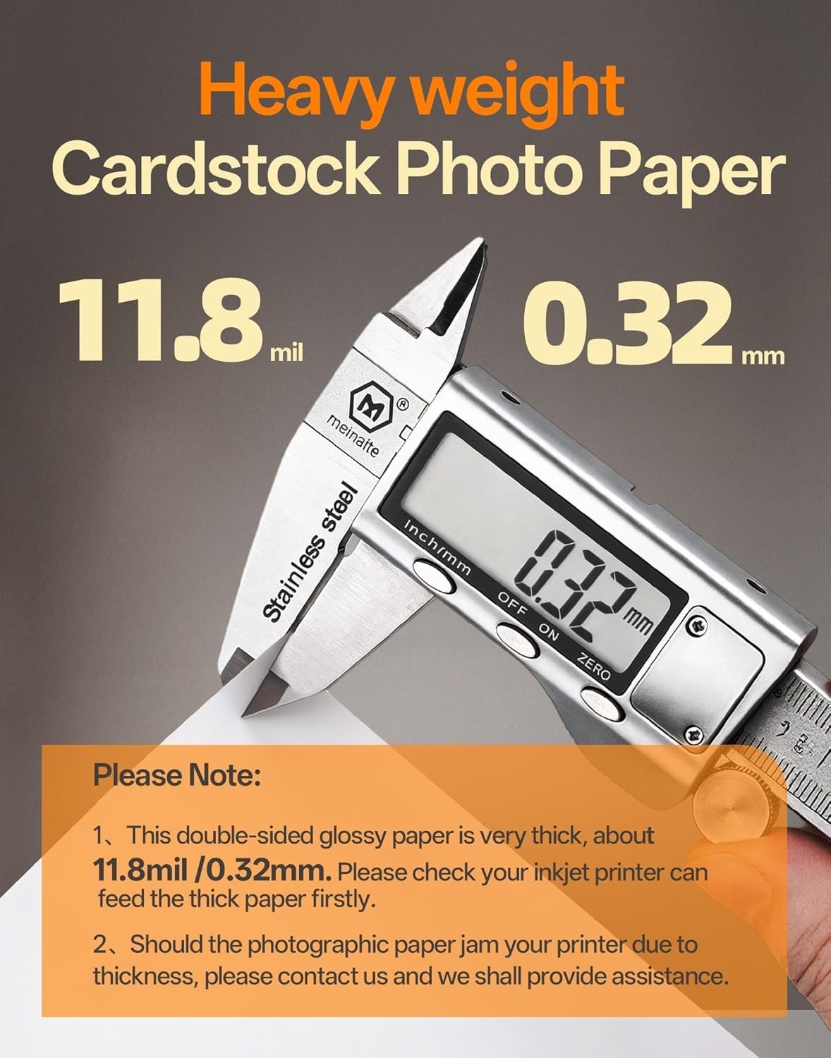 Thick Photo Paper Glossy Double Sided 100 Sheets 8.5×11 Heavyweight 68lb 260g…