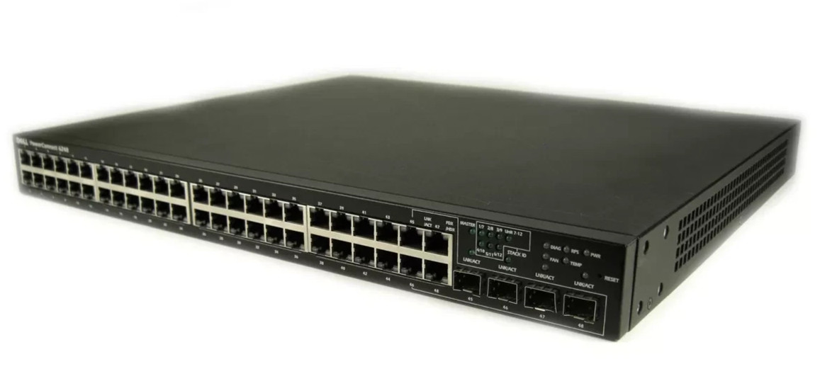 Dell 48-Port + 4-SFP Switch PowerConnect 6248 Layer 3 Fully Managed 1U Rackmount