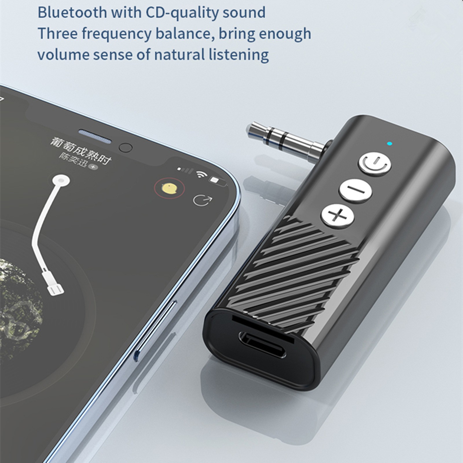 3.5mm Jack Aux 5.3 Transmitter Receiver Adapter Audio 3-in-1 Wireless Bluetooth