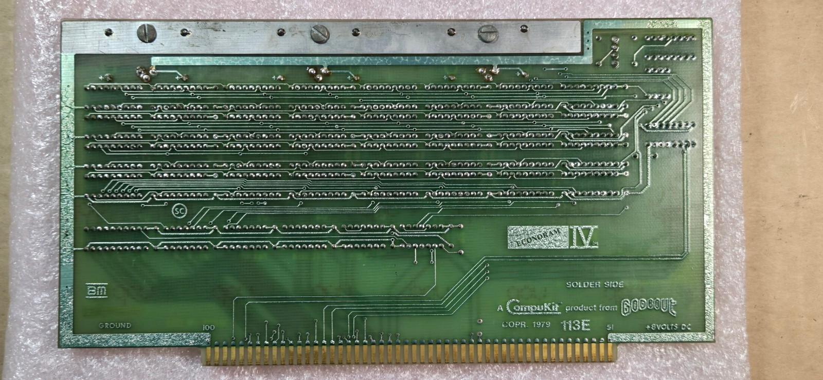 Econoram IV 1979 113E 16k RAM CompuKit Computer Board – Untested