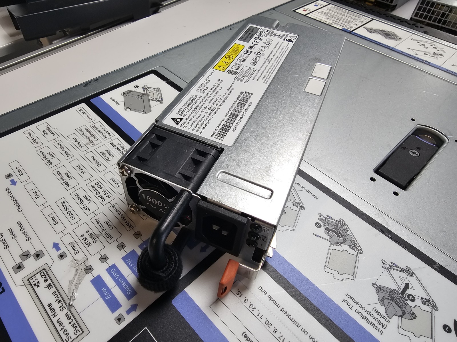Lenovo SR850 Server 1600W Power Supply FRU 01PF550