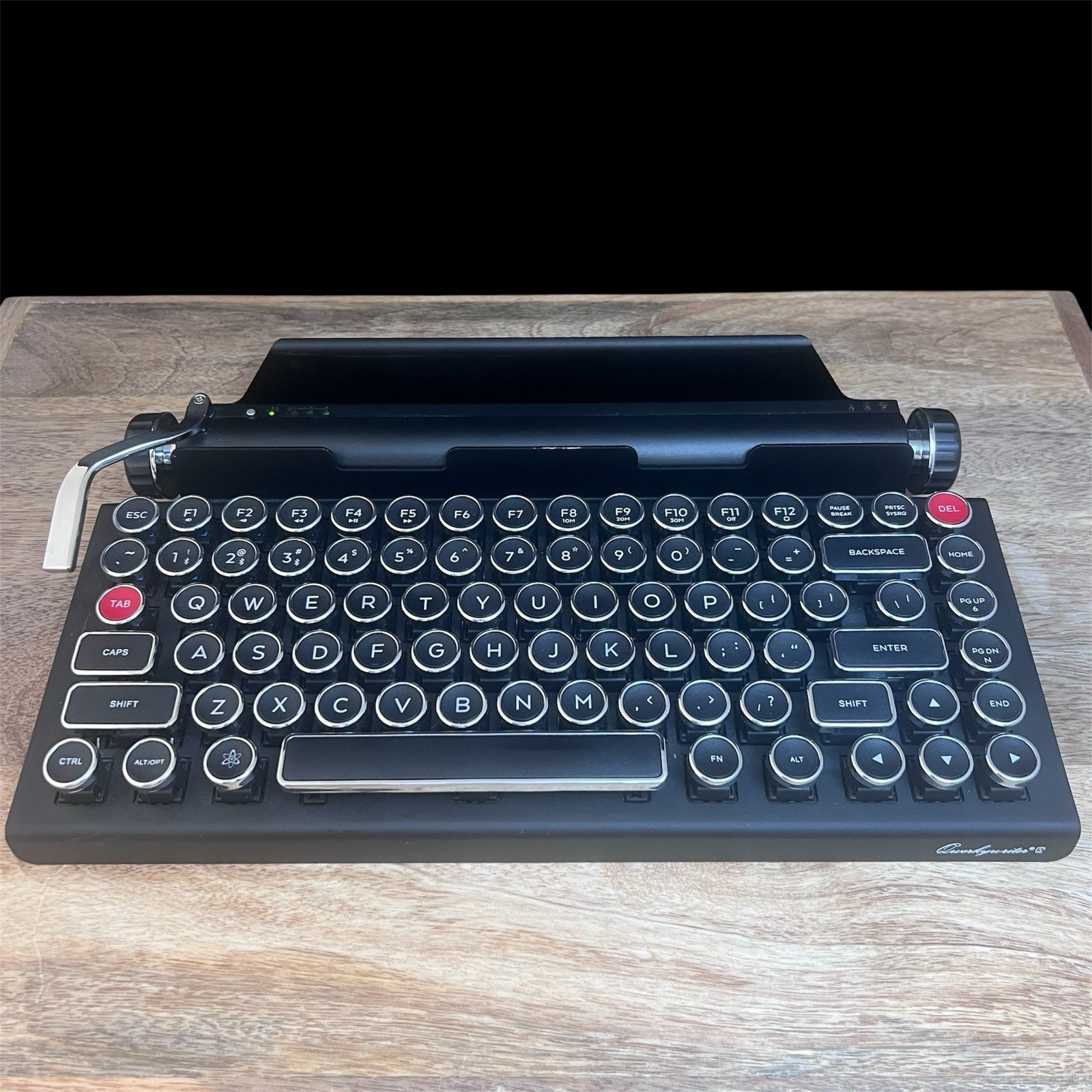 Qwerkywriter S Retro Mechanical Wired & Wireless Keyboard Black
