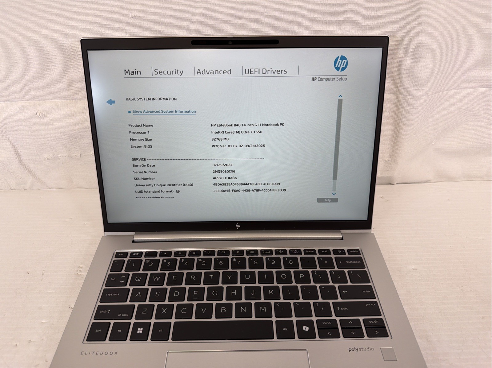HP Elitebook 840 G11 14 FHD+ 4.7GHz Ultra 7 155U 32GB 512GB NVMe Grade B+Unit #3