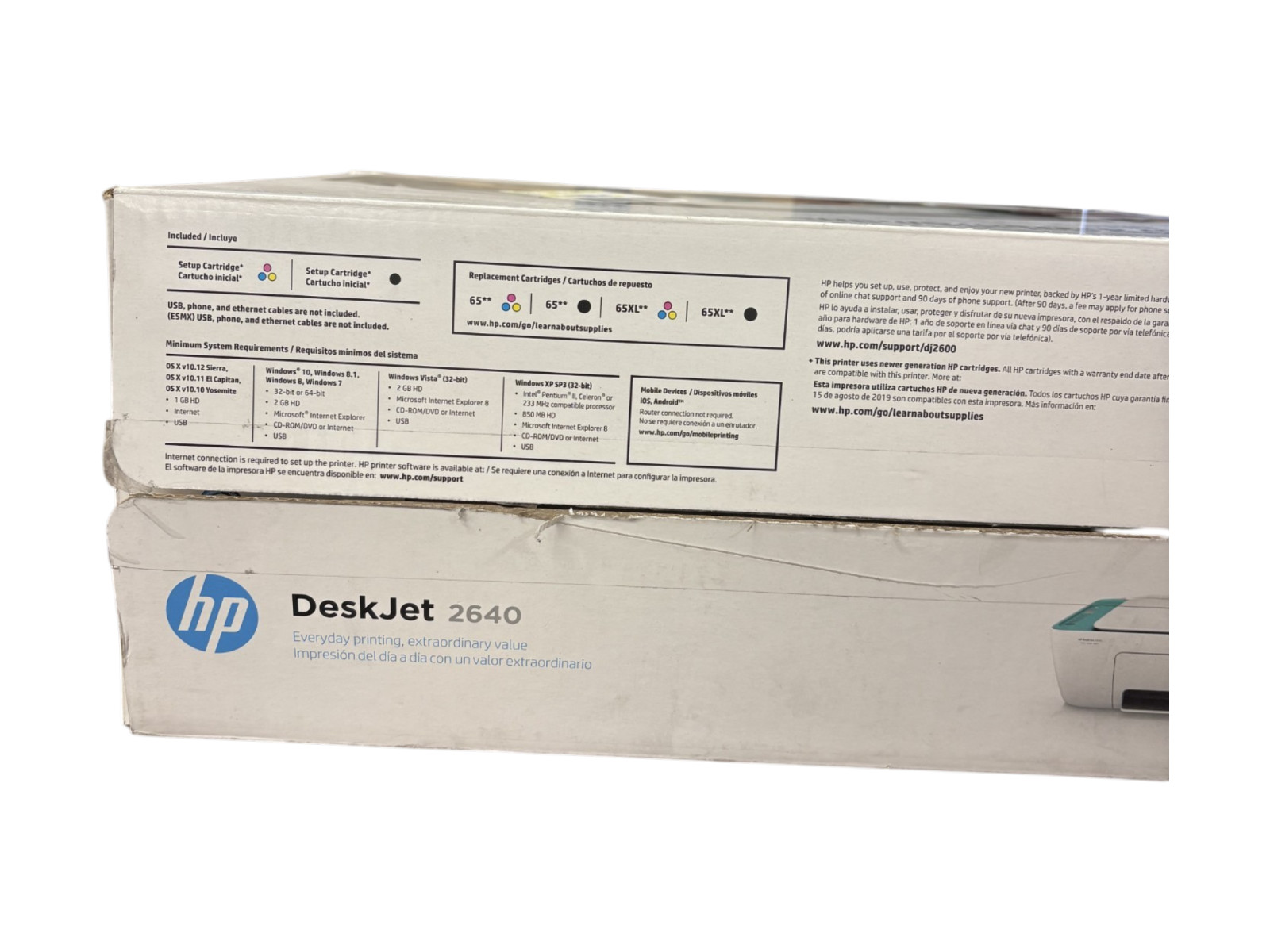 HP DeskJet 2640 All-in-One Printer Scanning Print From Laptop Tablet Phone NIB