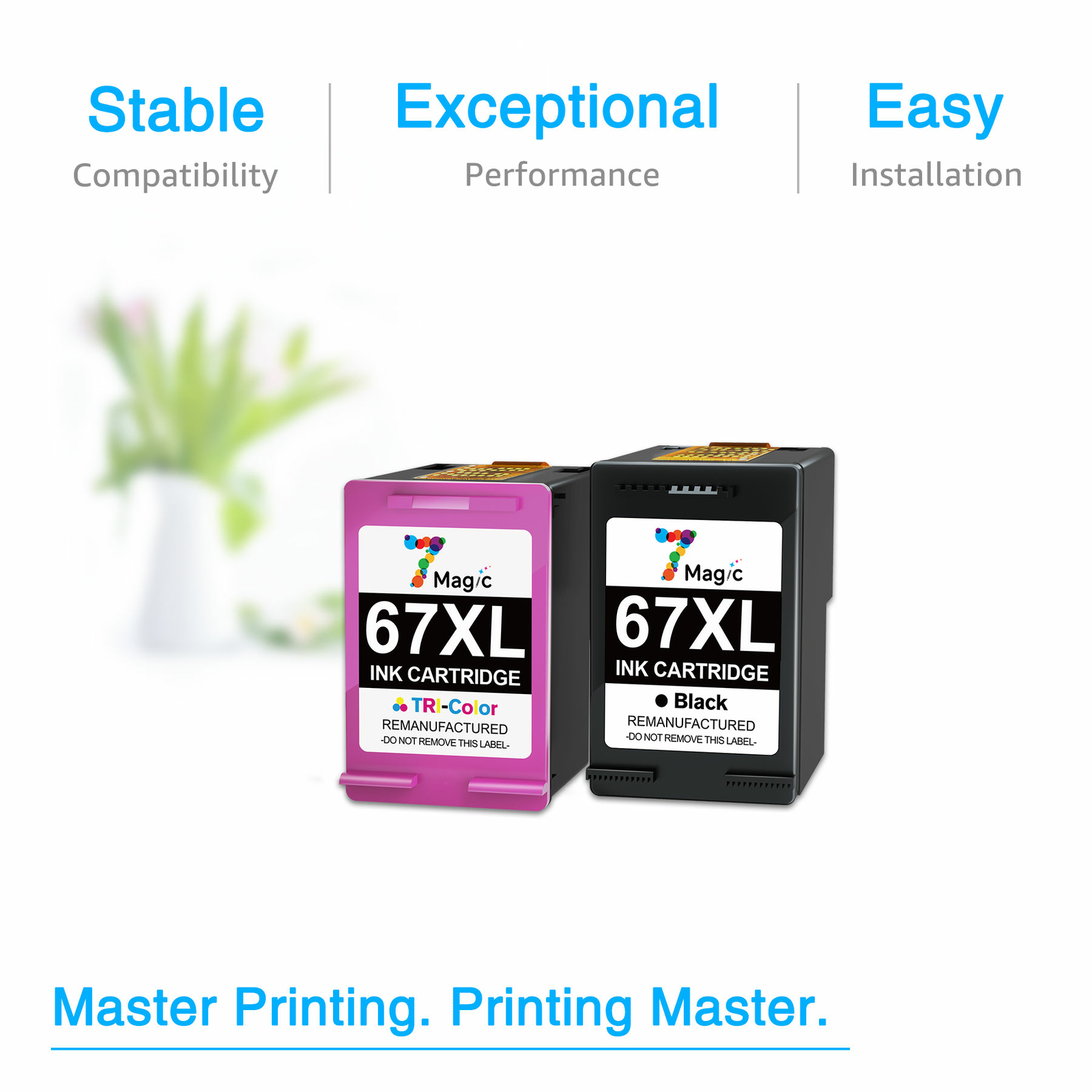 67XXL Ink Cartridges For HP ENVY Pro 6452 6455 6458 Deskjet 4140 4155 4158 lot