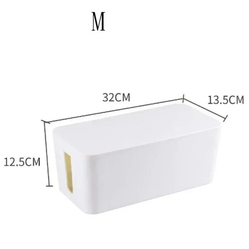 Cable Management Storage Box for Power Strip – Desktop Wire Organizer Case