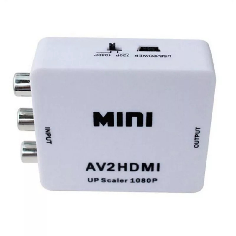 New RCA AV to HDMI HD Converter Composite CVBS Video Adapter Wii NES SNES