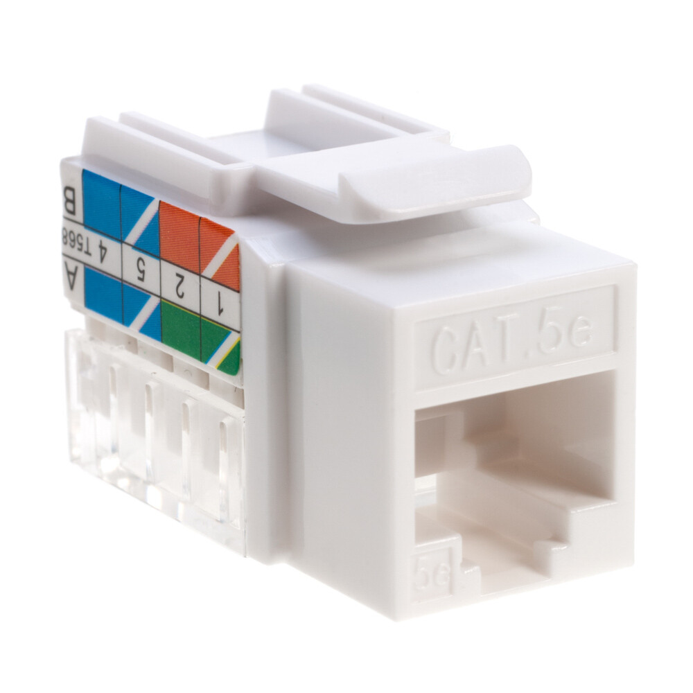 Keystone Jacks Cat5e Cat5 Cat6 Punch Down Jack 45 Degree Network Connector LOT