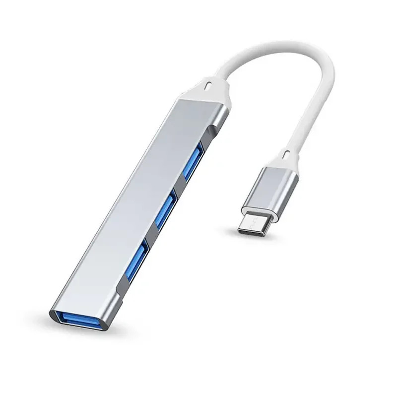 USB Hub 4 Port High Speed USB 3.0 Type C Compatible Splitter for Laptop PC