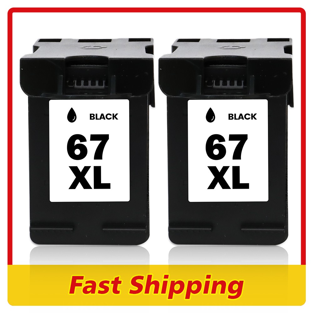2PK 67XL Ink Cartridge for HP 67 67 XL Envy Pro 6422e 6430e 6432e 6450e 6452e