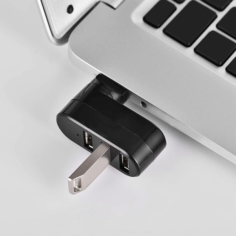 2Pcs 3 Ports USB Hub USB 2.0 Adapter Durable ABS White Computer Cable