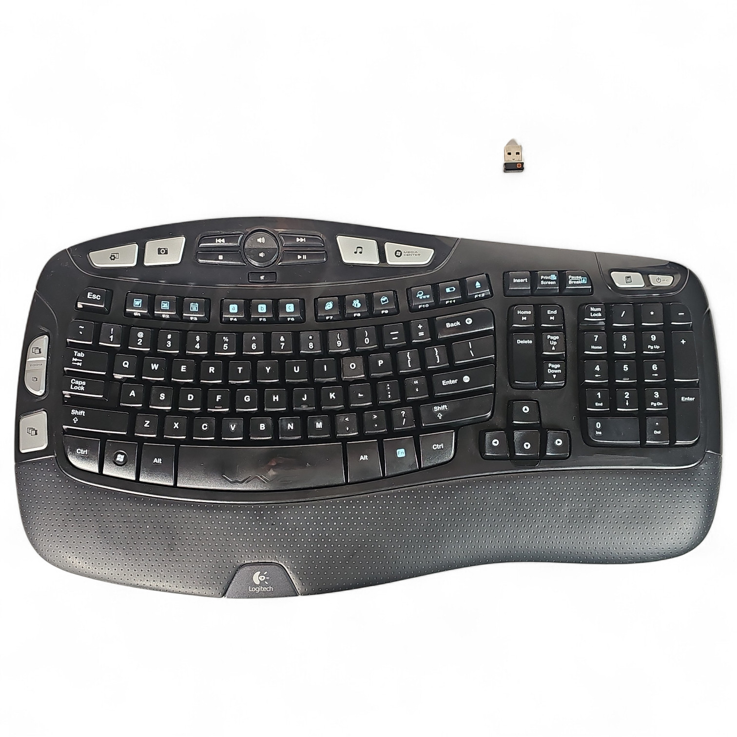 Logitech K350 Wireless Keyboard Ergonomic Comfort Wave w / Unifying USB Y-R0053