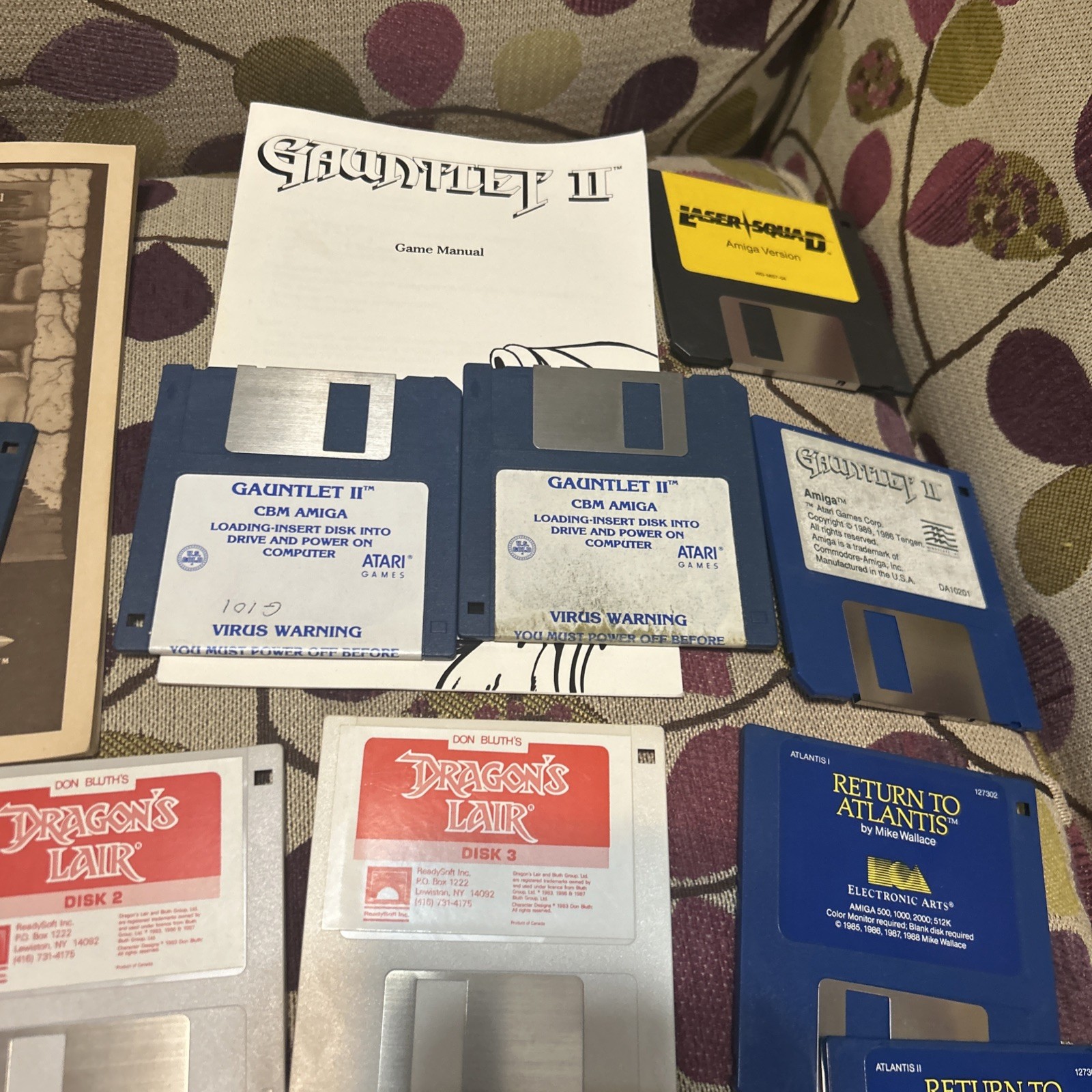 Commodore Amiga Huge Lot 21+ Great Games Floppy Disks Original Vintage Diskettes