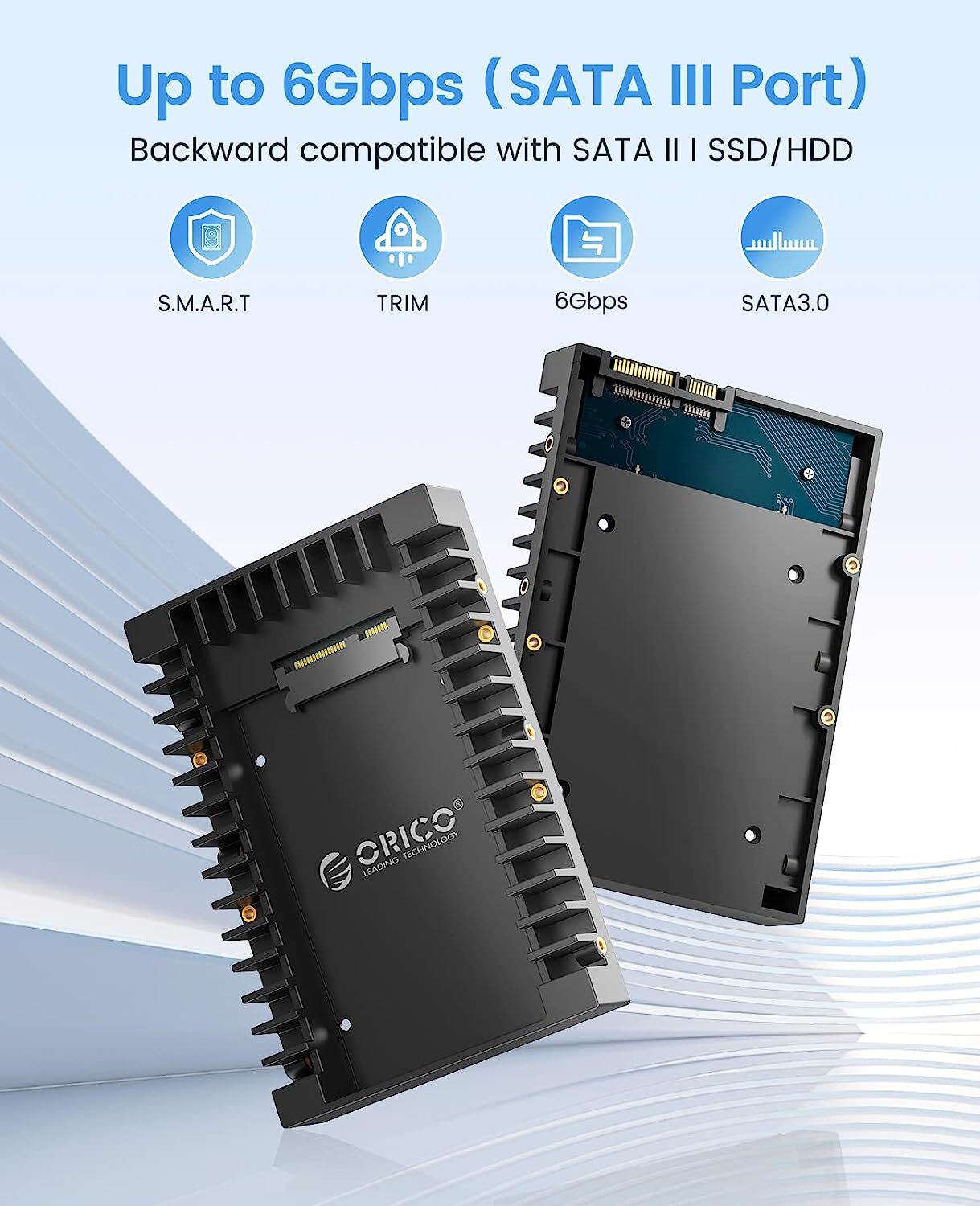 ORICO 1-5PACK SSD SATA Mounting Bracket 2.5 to 3.5 Hard Drive Adapter Caddy Tray