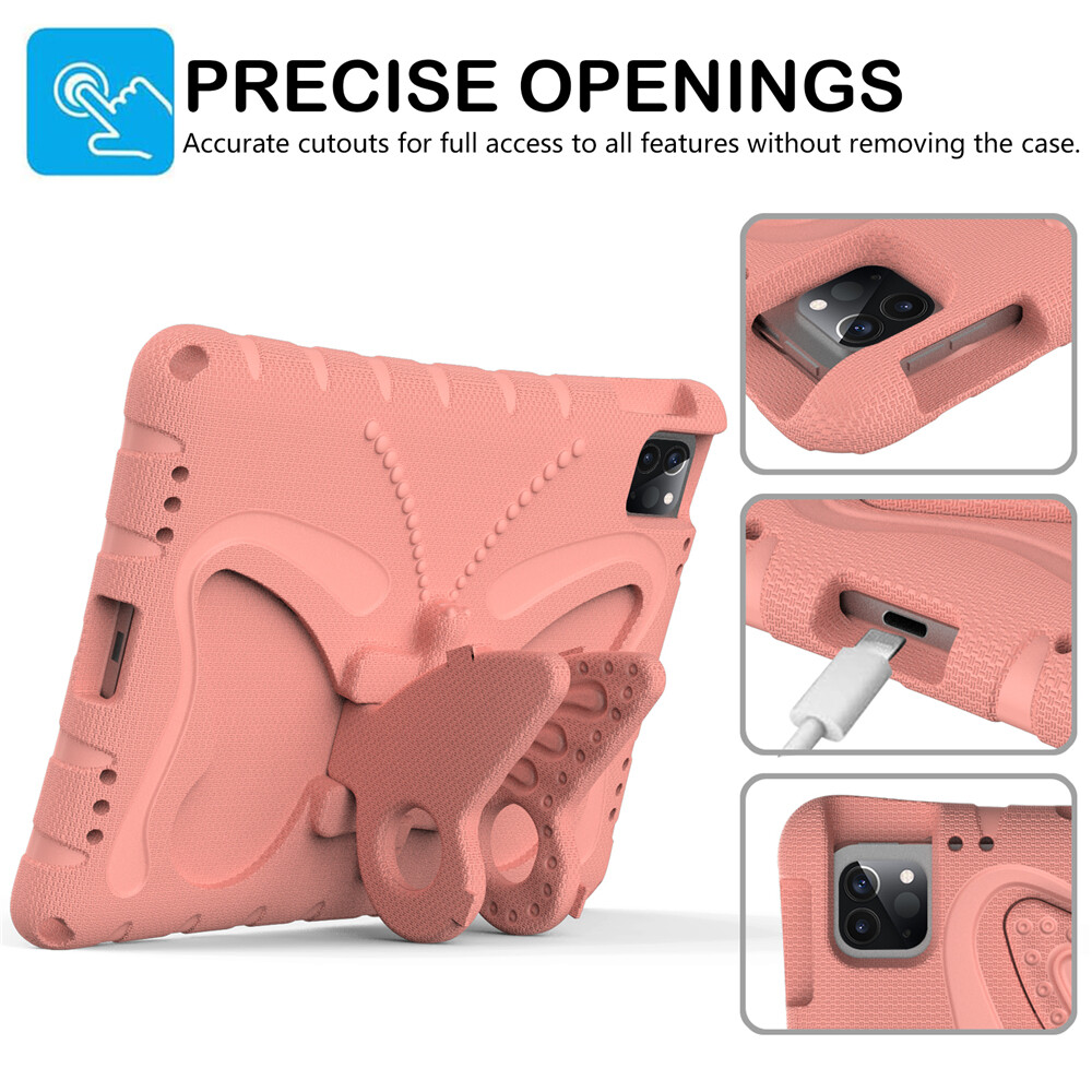 For iPad Air Pro 11 12.9 13-inch 2026 Kids Shockproof EVA Case Stand Cover Strap