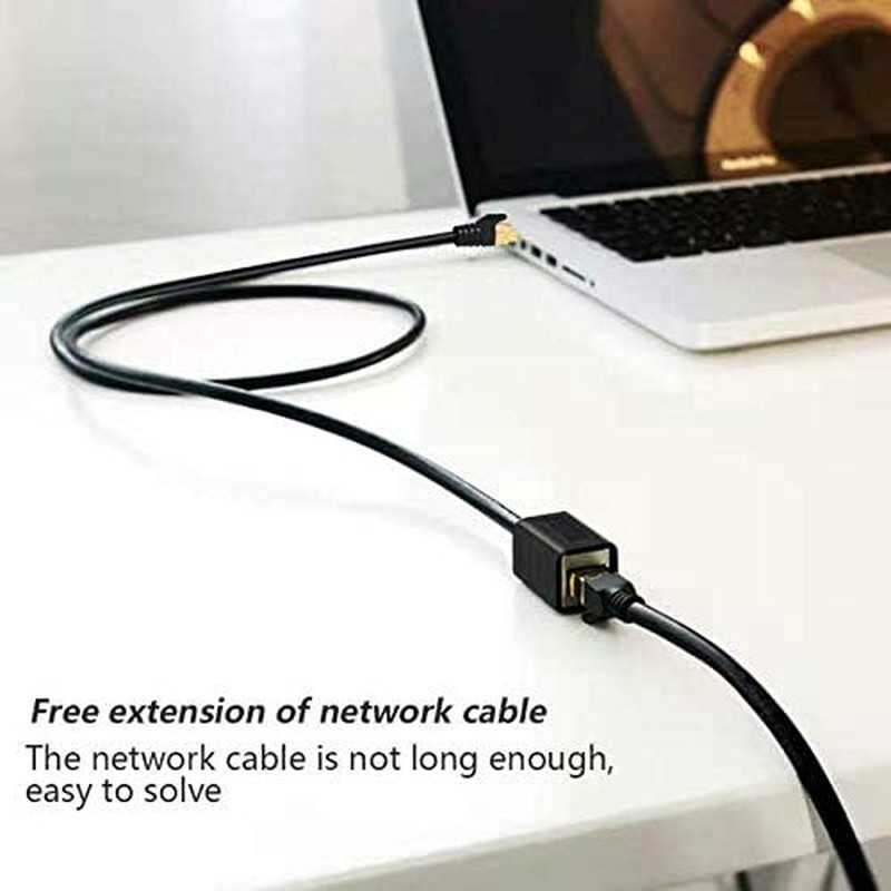 Cat7 Ethernet Extension Cable 10ft Shielded Male-to-Female RJ45 Network Cord