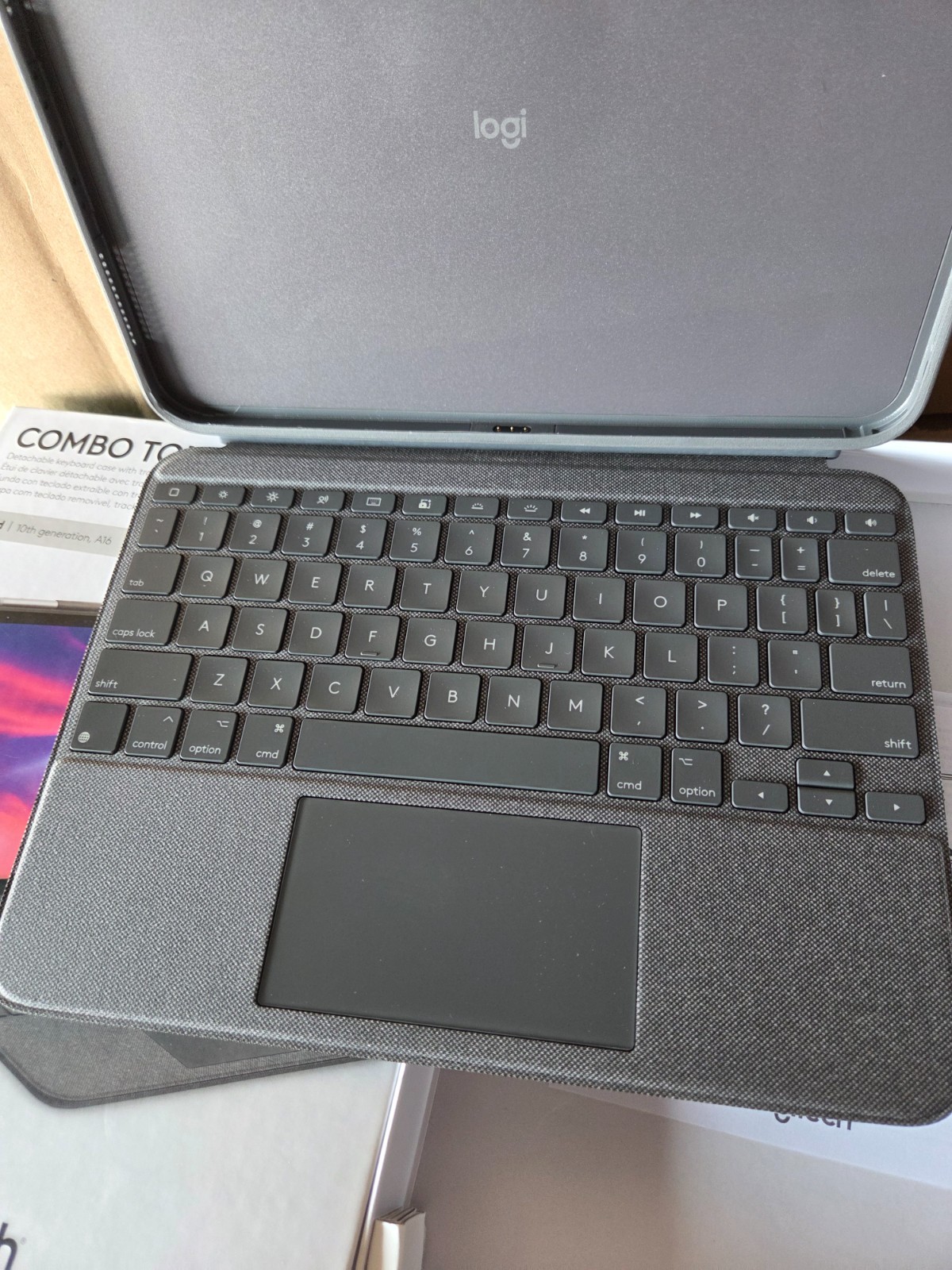 Logitech Combo Touch Detachable Keyboard Case for iPad 10th Gen and A16 Gray