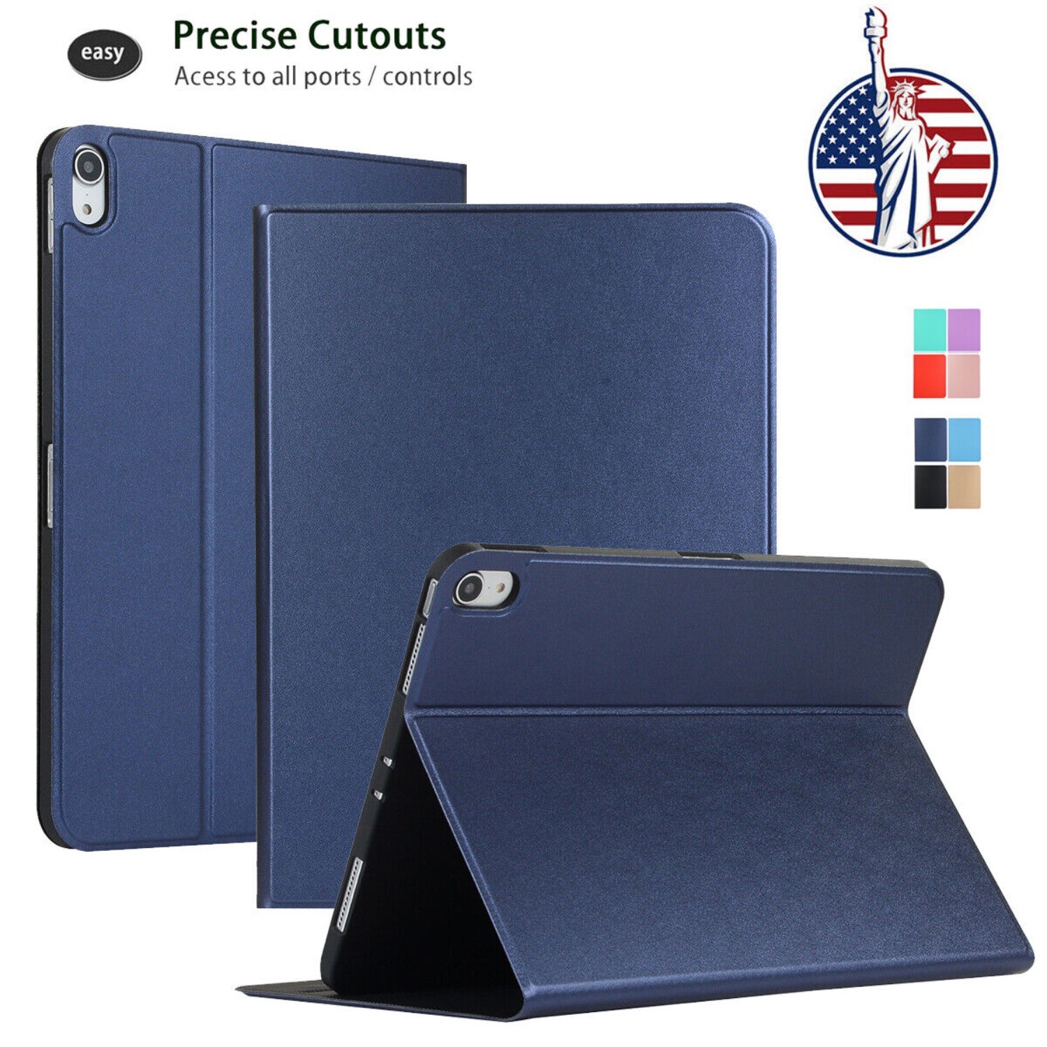 Leather Stand Case Cover For iPad 10th 9th 8th 7th 6th 5th Gen Mini A17 Pro 2024
