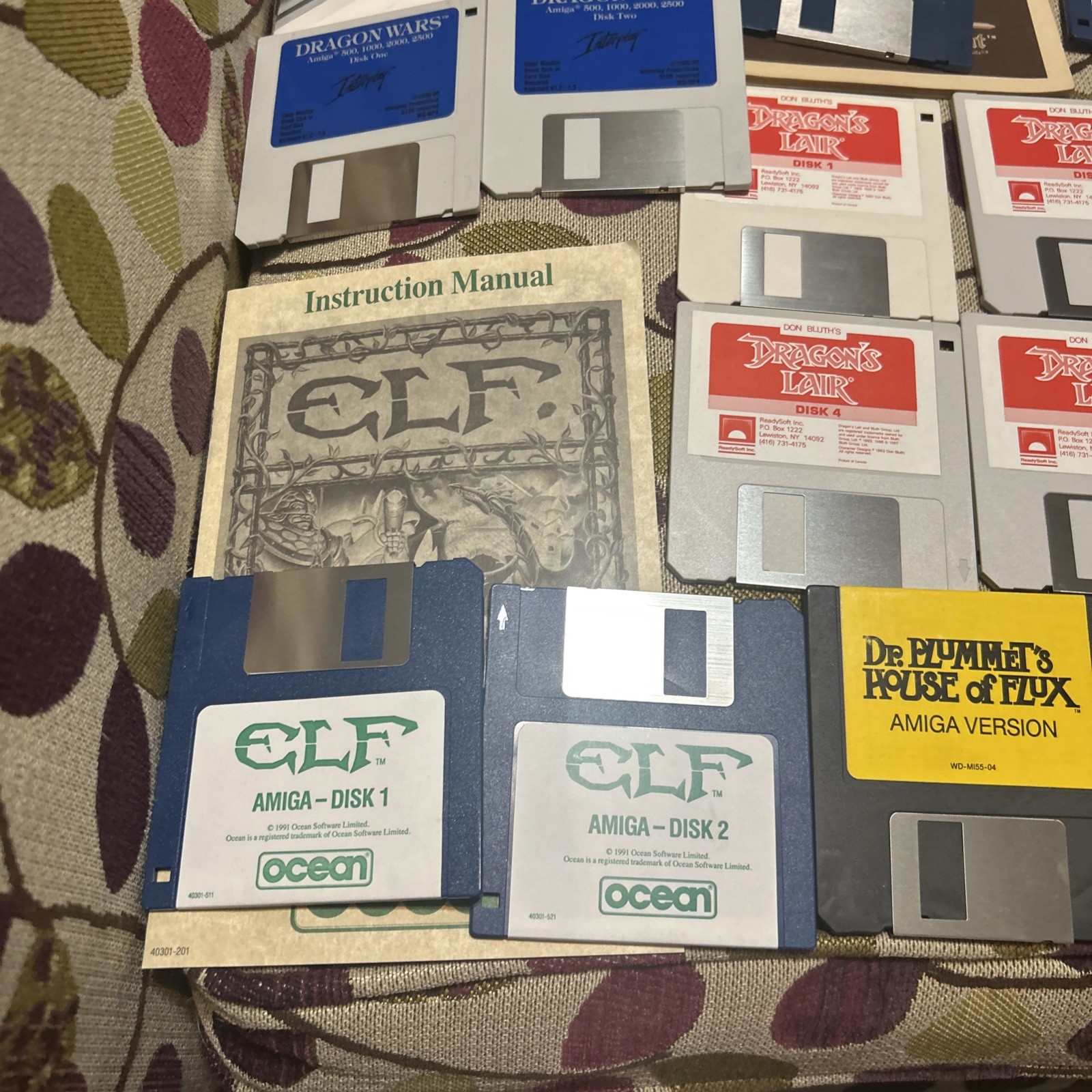 Commodore Amiga Huge Lot 21+ Great Games Floppy Disks Original Vintage Diskettes