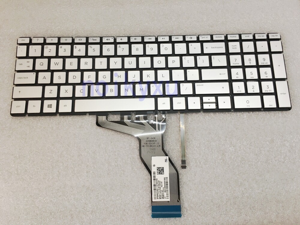 HP 15m-bp 15m-bp111dx 15m-bp112dx Laptop Backlit Keyboard Silver