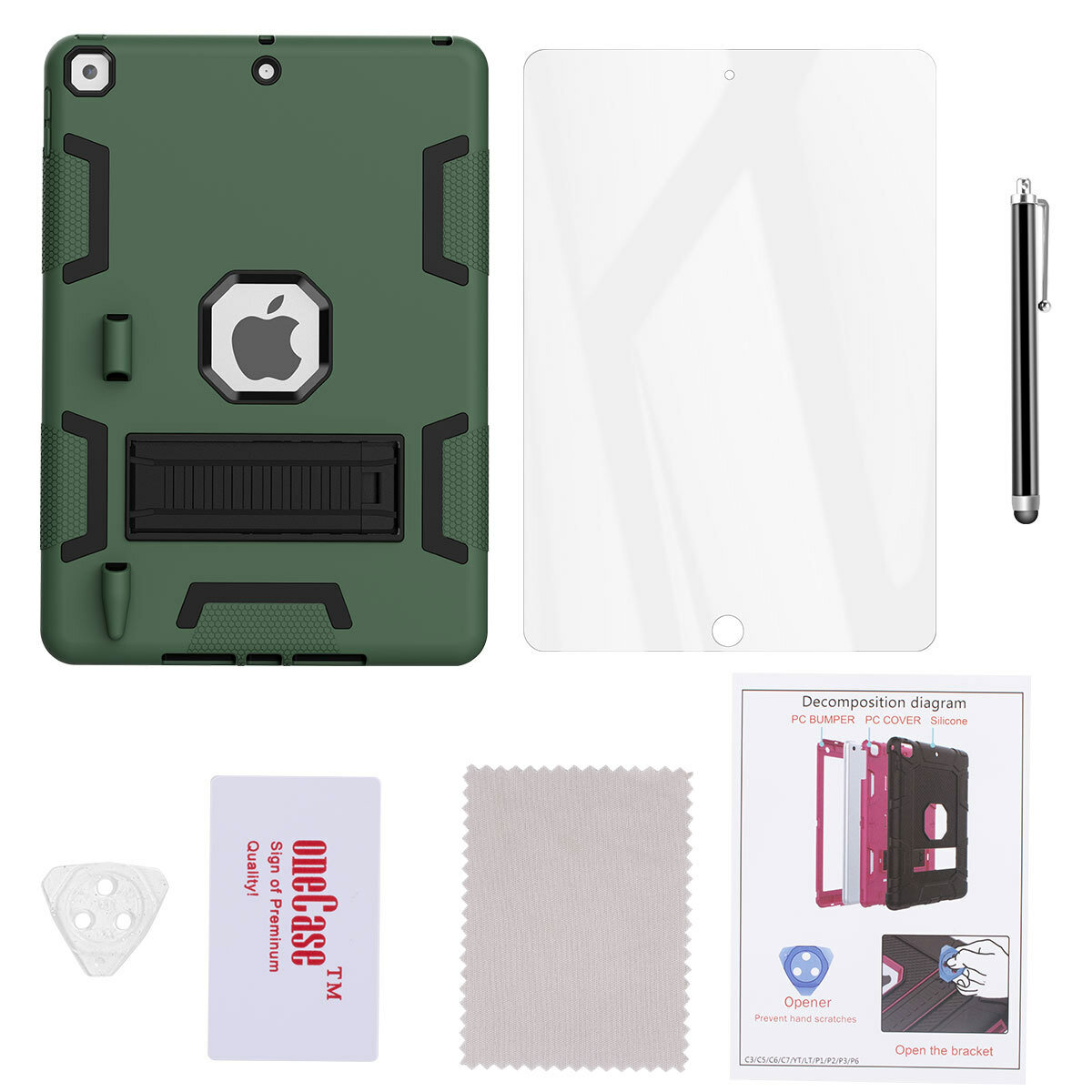 For iPad 9th/8th/7th Generation Case Shockproof Heavy Duty Stand Hard Cover