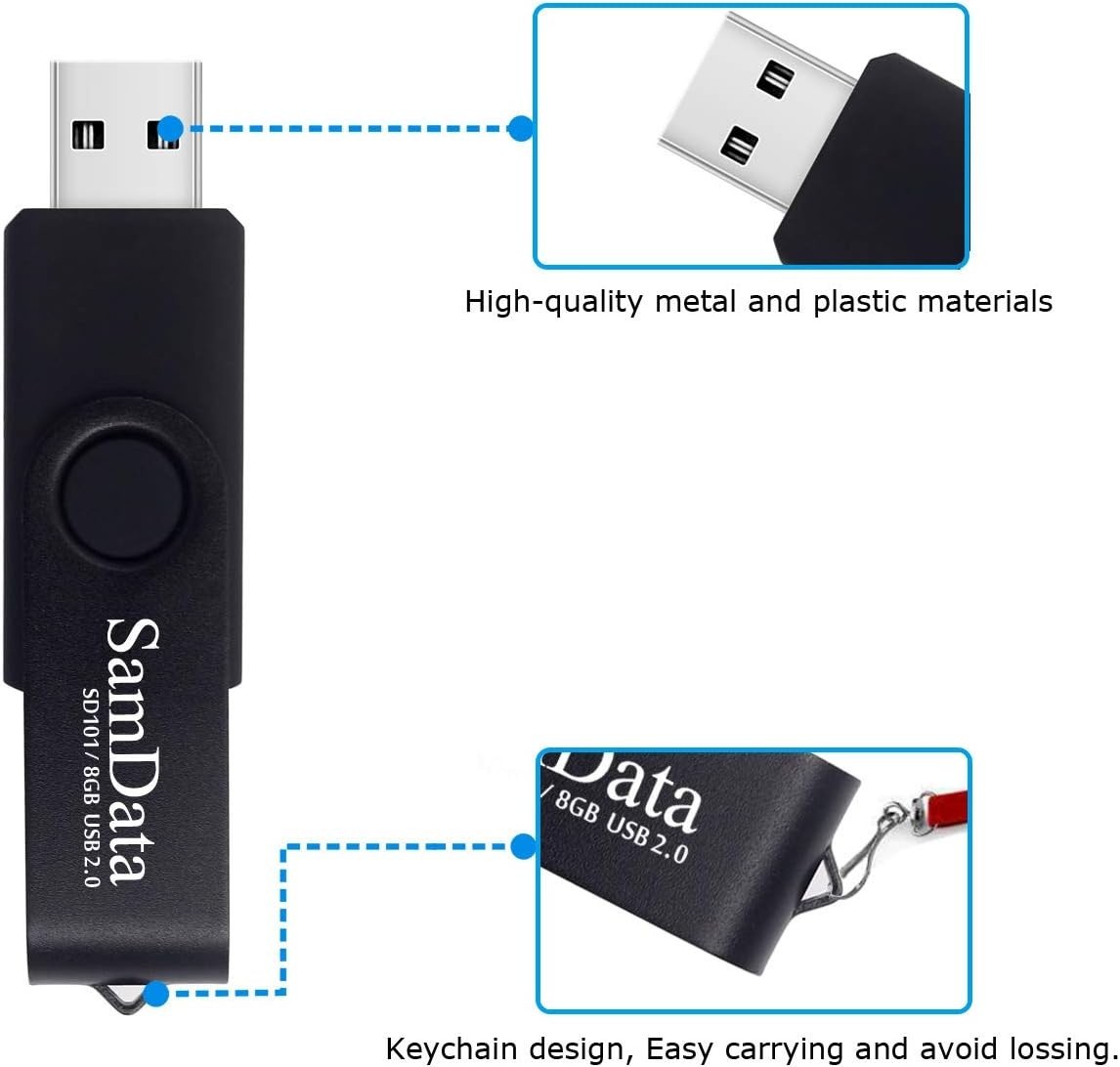 Compact 8GB USB 2.0 Thumb Drive – Plug and Play Memory Stick with LED Status