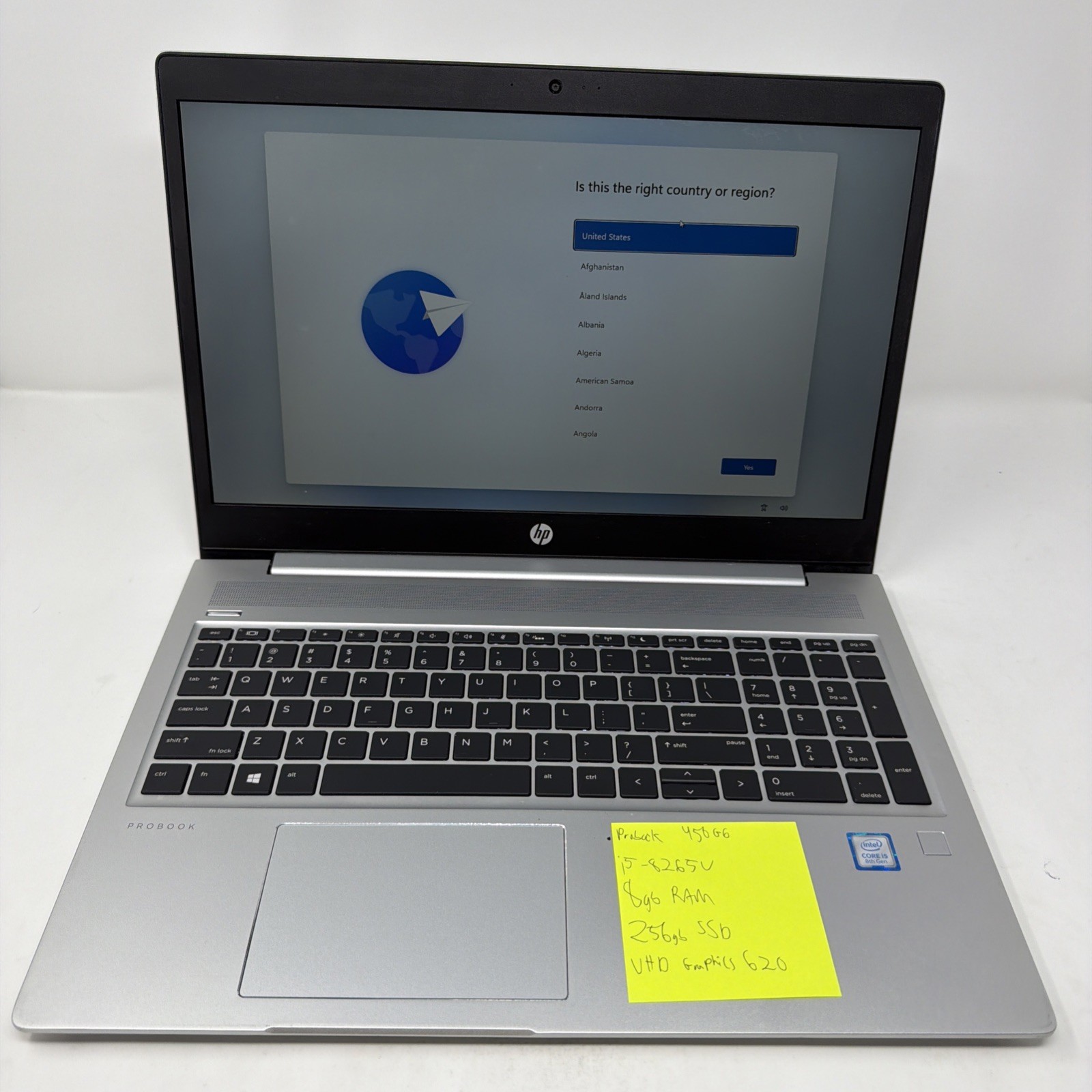HP ProBook 450 G6 | i5-8265U | 8GB RAM | 256GB SSD | Win 11 Pro