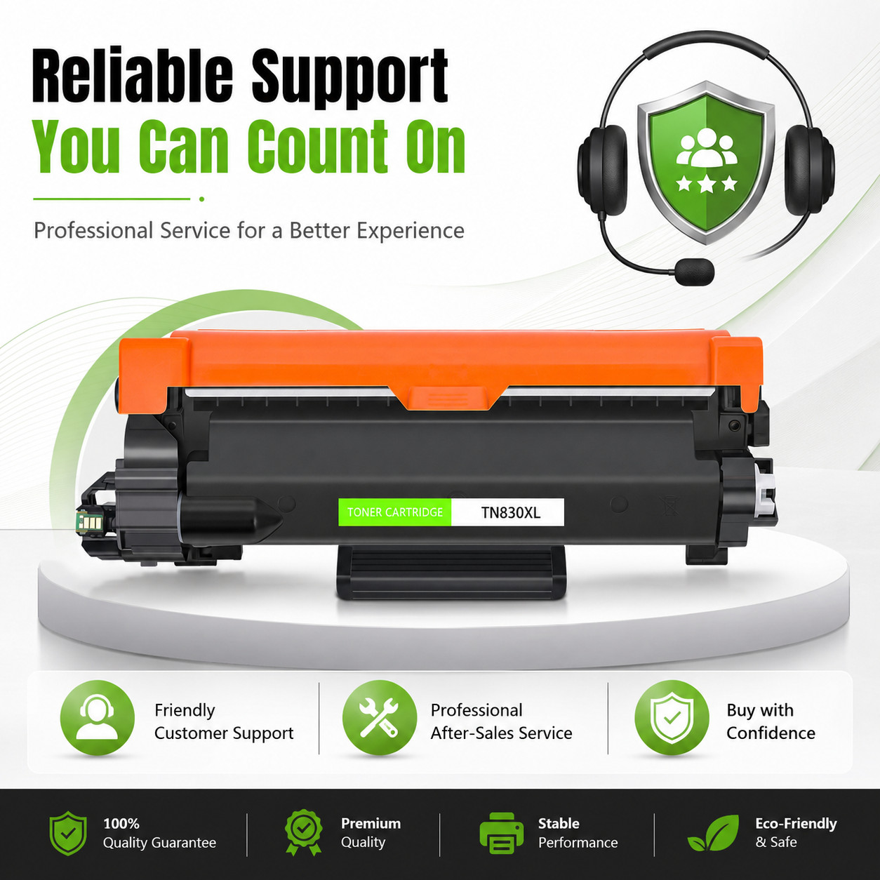 1PK TN830XL 830XL Toner Cartridge Compatible for Brother HL-L2400D HL-L2420DW
