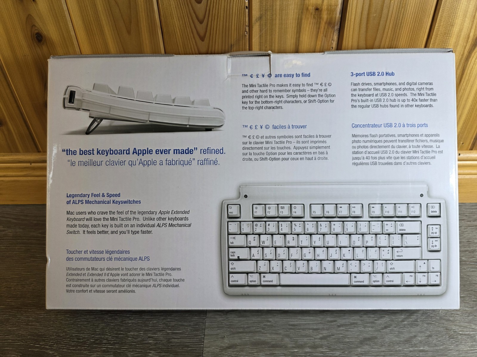 Matias Mini Tactile Pro Mechanical Keyboard for Mac ALPS Clicky FK303 White CIB