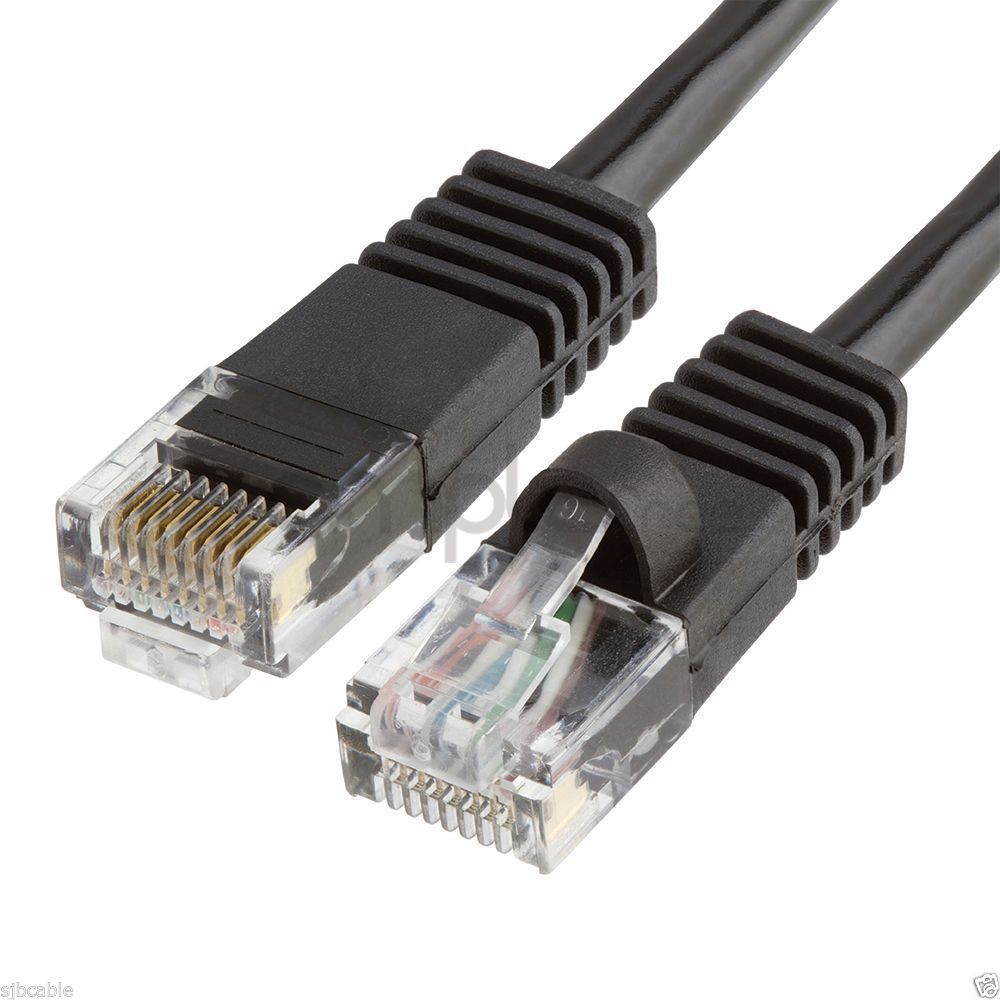 RJ45 Cat5 50 FT Ethernet LAN Network Cable for PS Xbox PC Internet Router Black