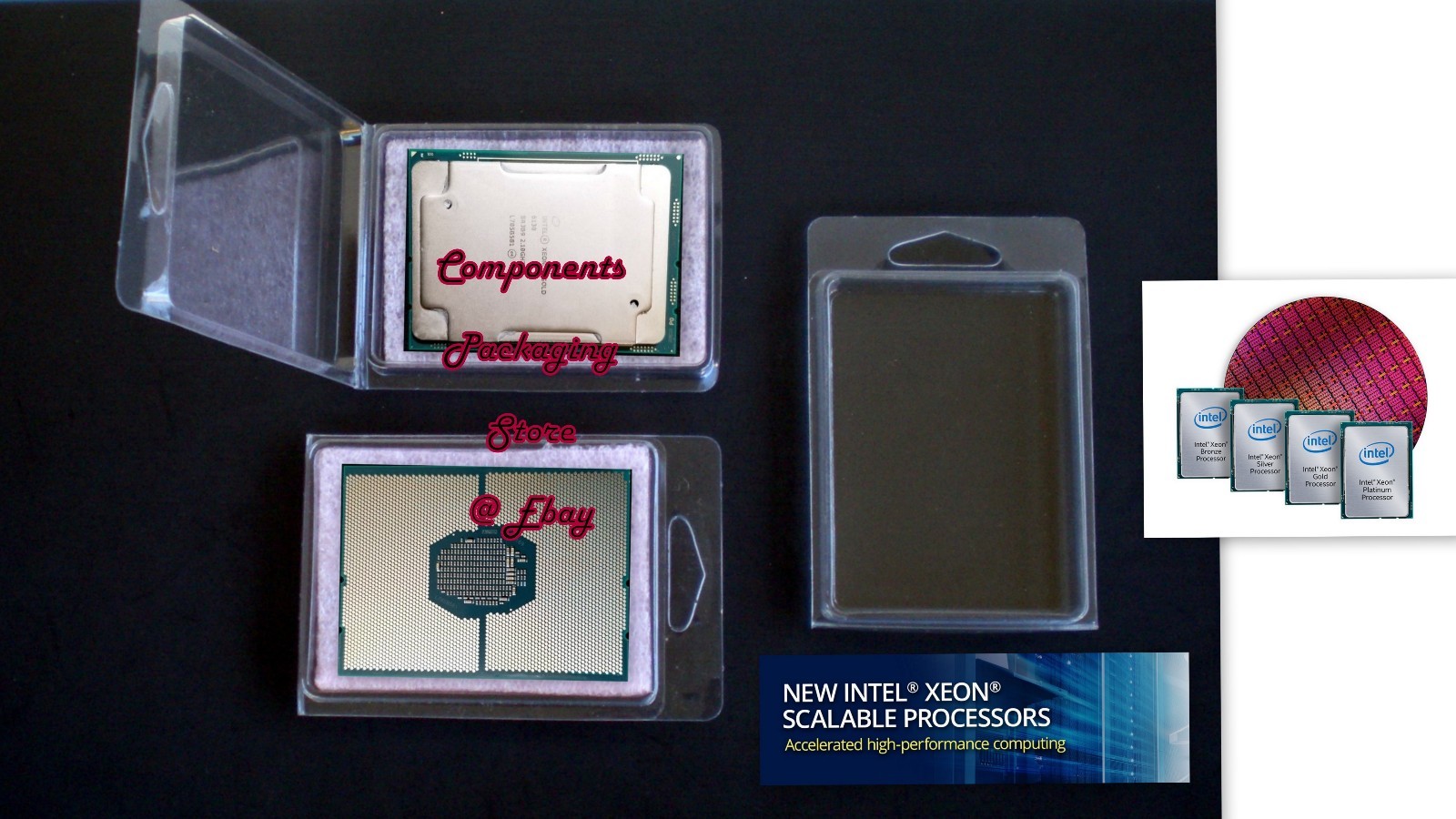 Intel Socket LGA4189 CPU Packaging Case Clam Shell + ESD Foam – Lot of 12 25 60