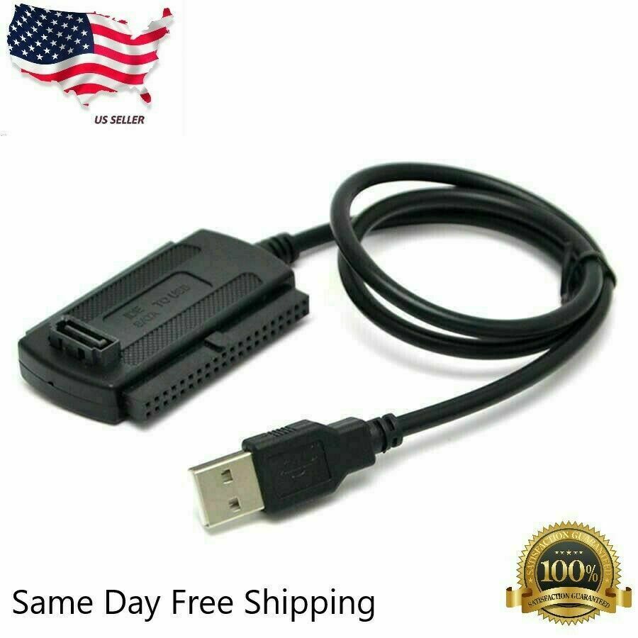 IDE SATA to USB2.0 Adapter Converter Cable For 2.5 3.5 Inch Hard Drive HD