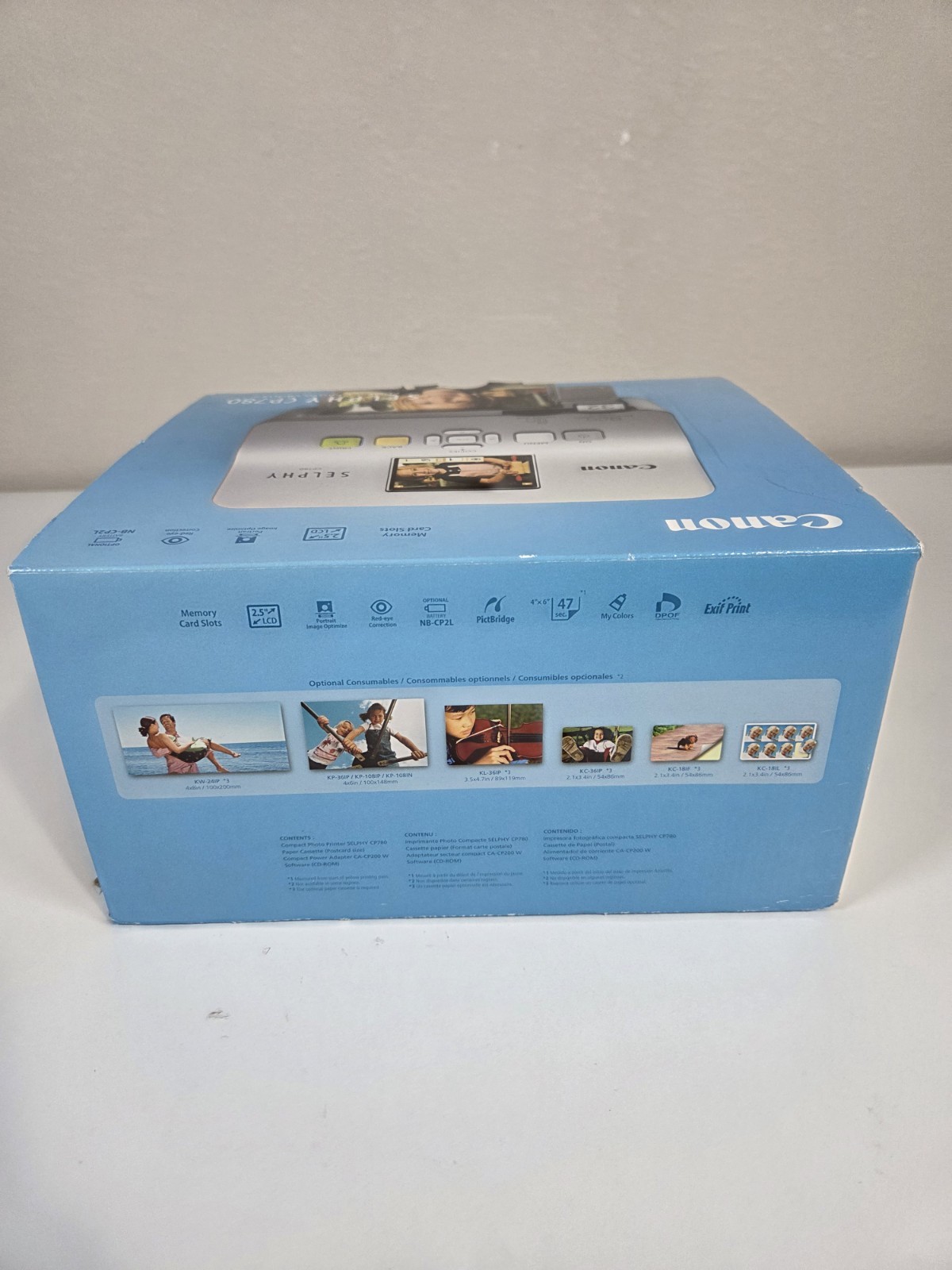 Canon SELPHY CP780 Compact Photo Printer Silver Portable 4×6 NEW Open Box