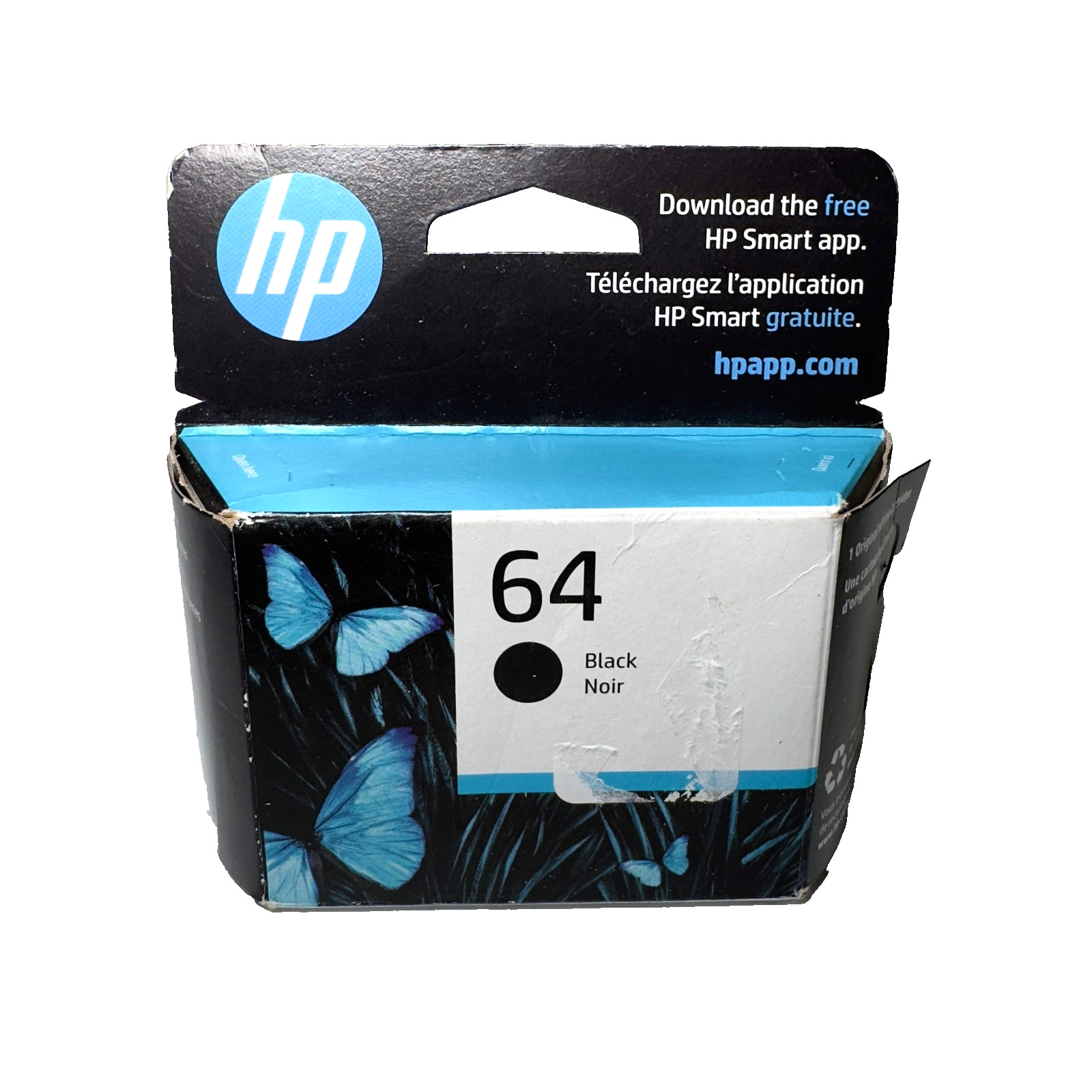 Genuine HP 64 Black Original Ink Cartridge N9J90AN EXP 03/2025 Noir NEW