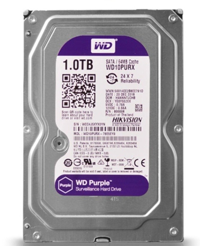 WD10PURX Western Digital Purple 1TB 3.5″ Hard Drive Surveillance Security DVR