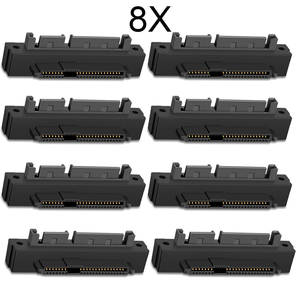 8x SAS to SATA 22-pin Male Converter SFF-8482 Female HDD Hard Drive Raid Adapter
