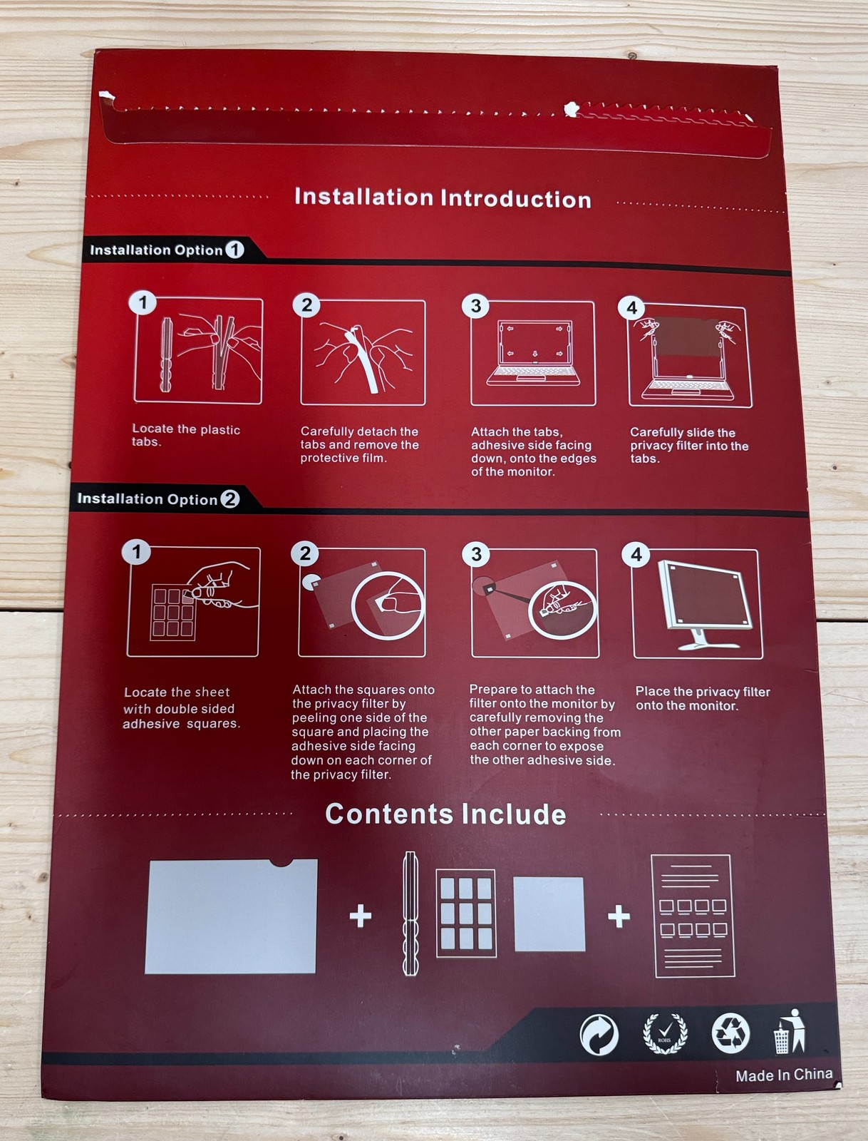 20.0″ Premium Monitor Privacy Screen Filter Anti-Glare UV Protection 60° View