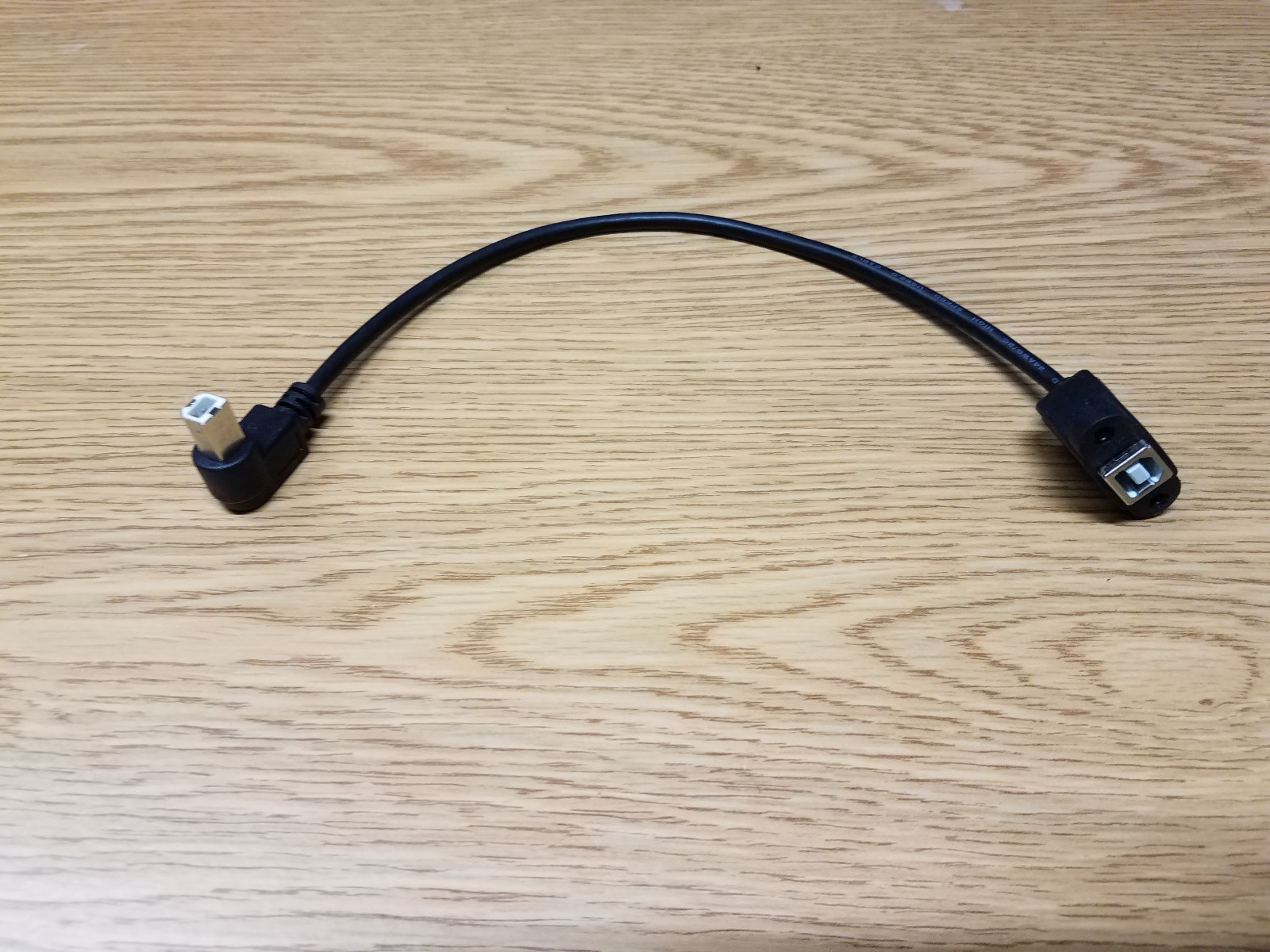 USB Cable Panel Mount Type B Female to Standard B Male Enclosure -New