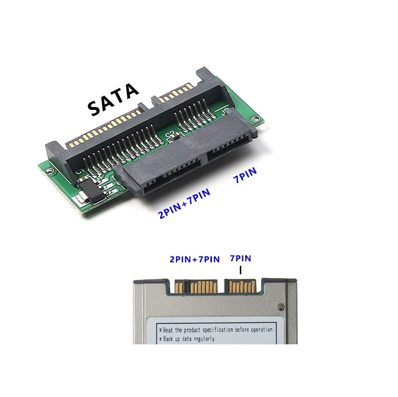 1.8 Inch Micro SATA HDD SSD 3.3V to 2.5 Inch 22PIN SATA 5V Adapter
