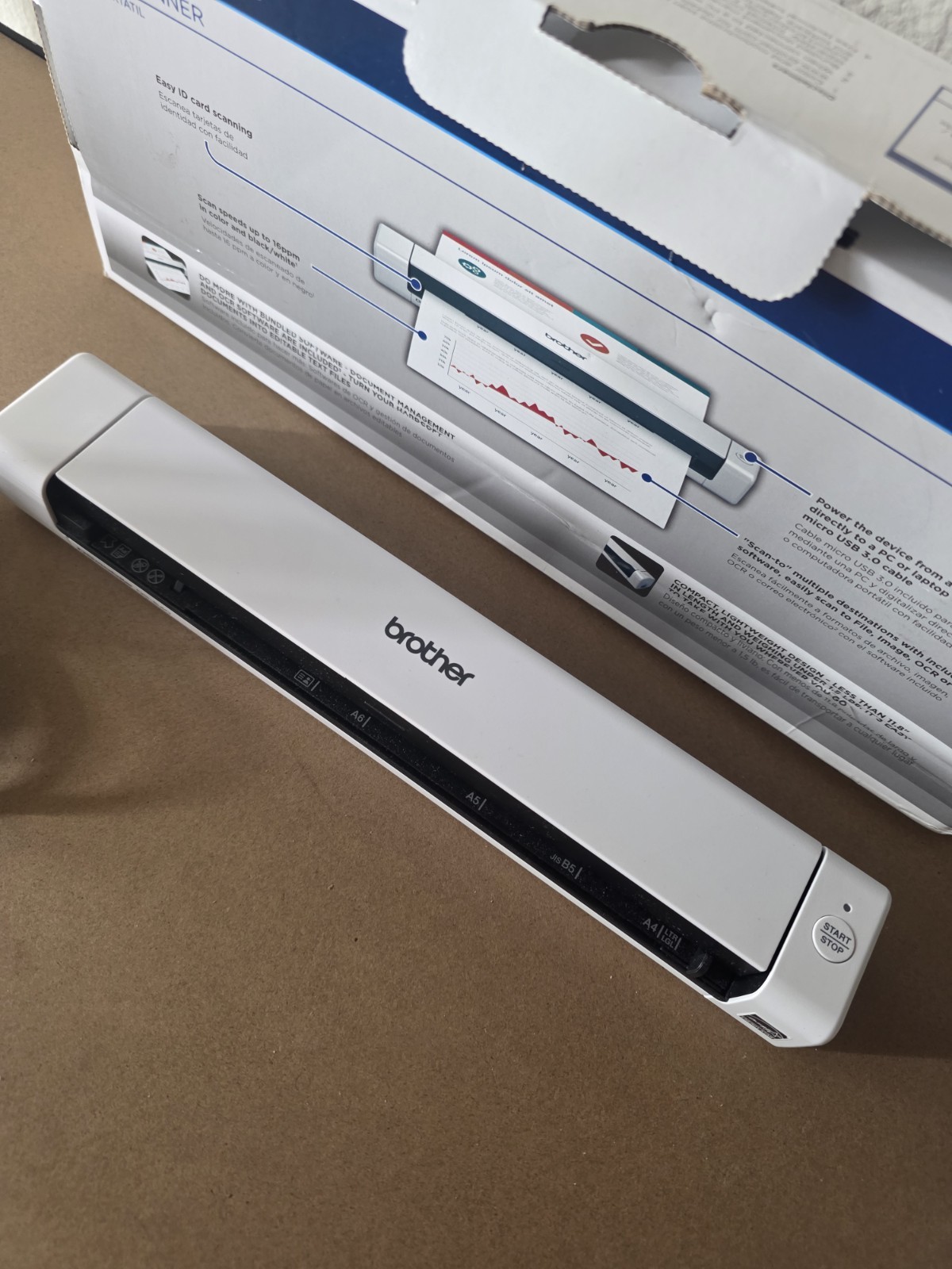 Brother DS-640 Compact Mobile Document Scanner – White