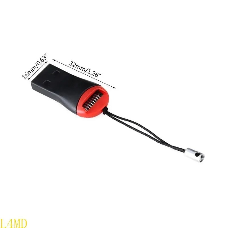 USB 2.0 TF SDHC Flash Memory Card Reader Portable Plug and Play Card Writer