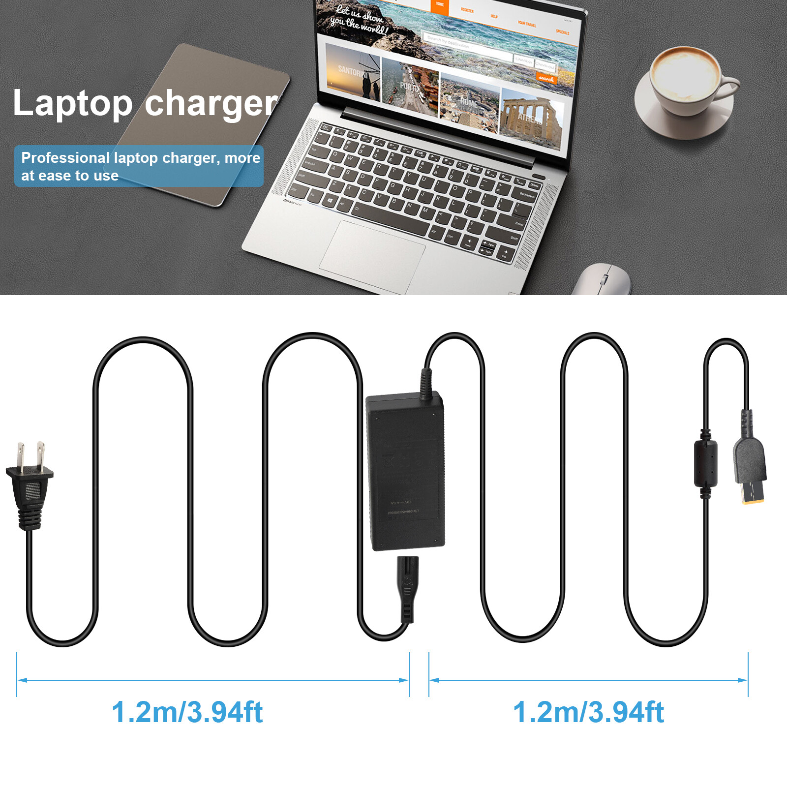 90W 20V 4.5A AC Adapter Laptop Charger for Lenovo Square / Slim Tip Power Supply