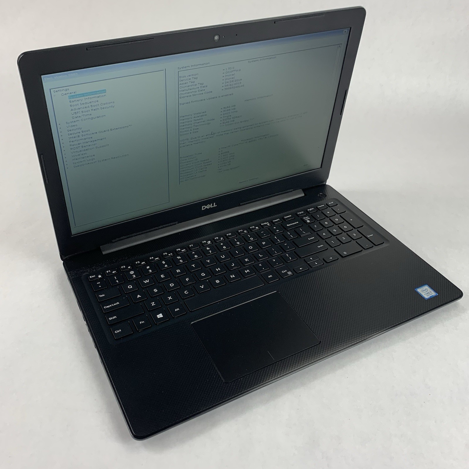 Dell Vostro 3583 15.6″ Laptop I5-8265U 1.60 GHz 8 GB RAM No OS/HDD/AC